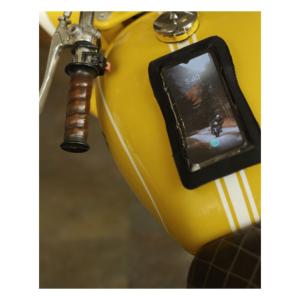 Support pochette de réservoir moto pour  téléphone couleur Noir  