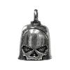 Guardian Bells - Clochette porte clés porte-bonheur Bikers Tete de Mort SKULL pour Harley  (EN ETAIN SANS PLOMB)