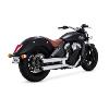 V&H SILENCIEUX VANCE & HINES Twin Slash 3" Slip-on Chrome pour Indian scout ( A partir de 2015 / 2022)